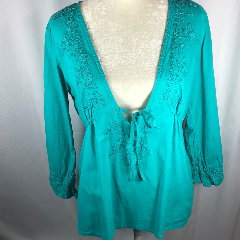 Cato Plunging Tie Top